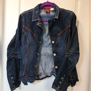 Retro Vintage Dark Denim Jacket